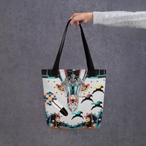 Native American Tote Bag Horse Pattern Tote bag Native American Bag 2 ecepoq.jpg