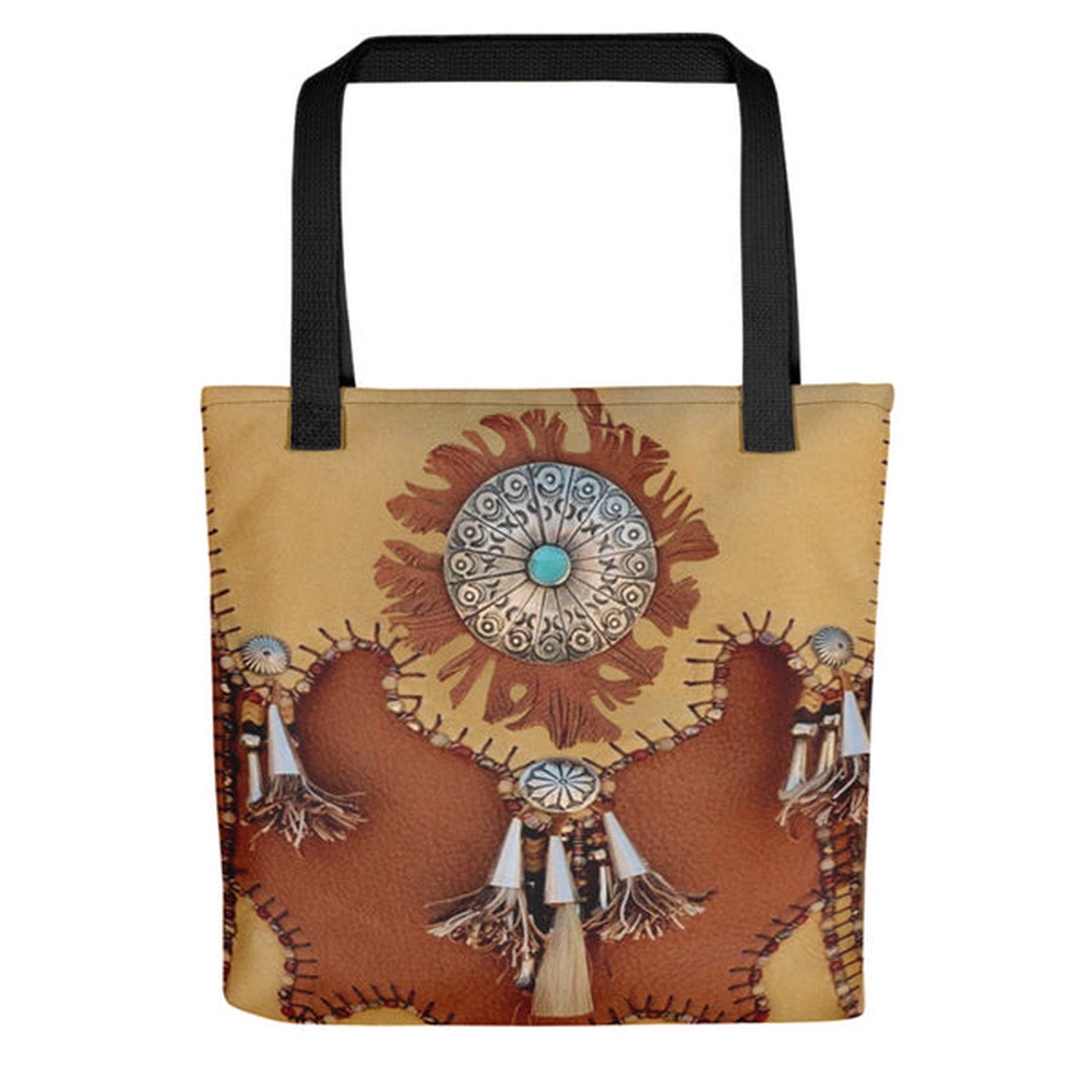 Native American Tote Bag, Leather Tote bag, Native American Bag