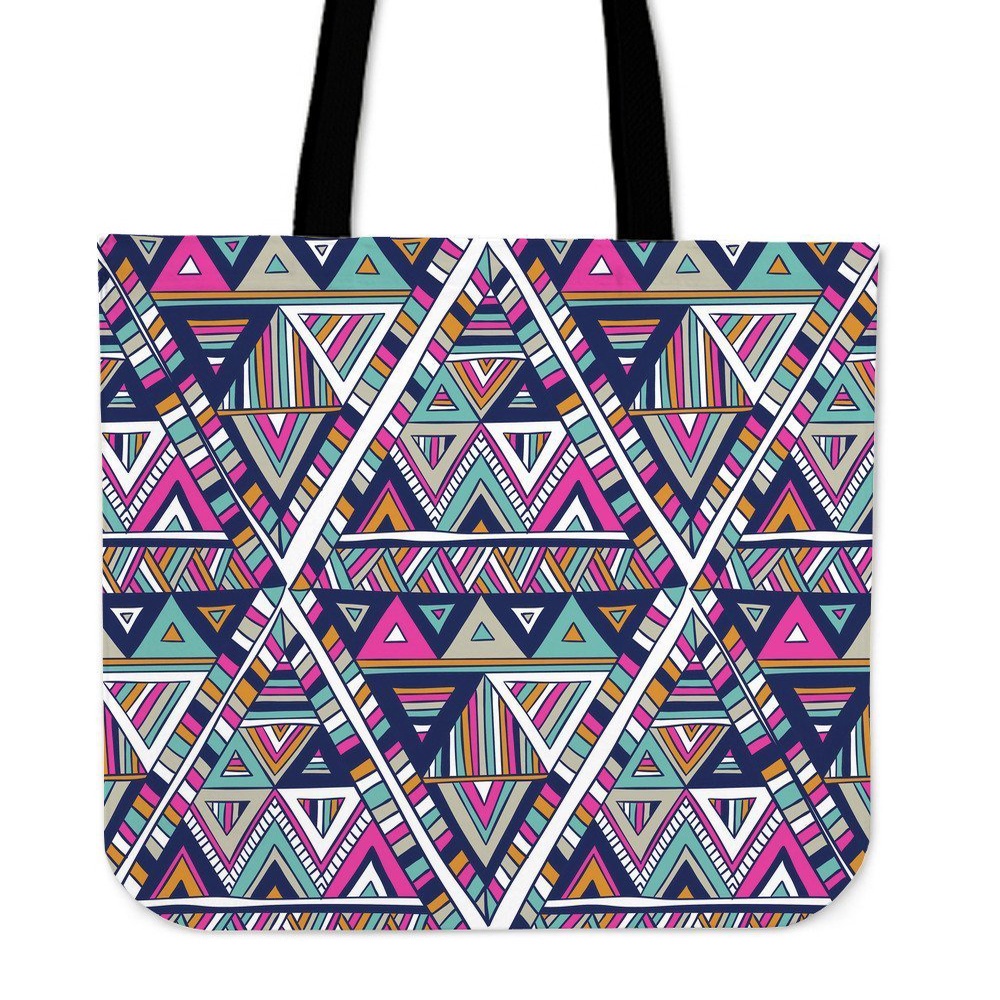 Native American Tote Bag, Native Navajo American Indians Aztec Tribal Print Tote Bag, Native American Bag