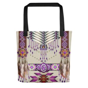 Native American Tote Bag, Native Pattern Purple…