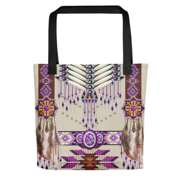 Native American Tote Bag, Native Pattern Purple Tote bag, Native American Bag