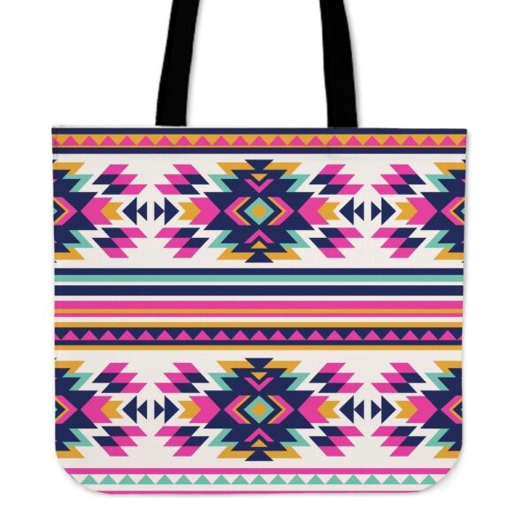 Native American Tote Bag, Navajo Native American Indians Aztec Tribal Print Tote Bag, Native American Bag