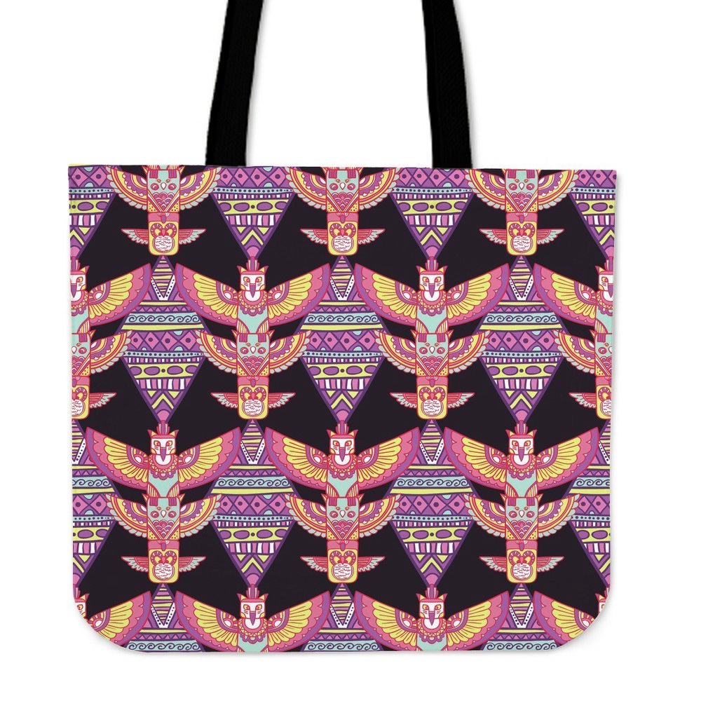Native American Tote Bag, Tribal Aztec Native American Navajo Indians Print Tote Bag, Native American Bag