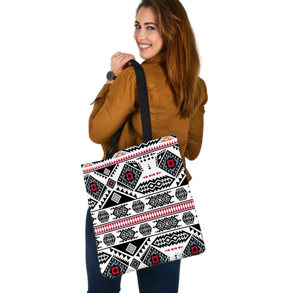 Native American Tote Bag, Tribal Native American 3D Printed Canvas Tote Bag, Native American Bag