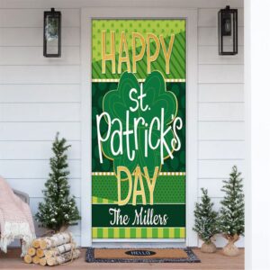 Personalized Happy St Patrick’s Day Door Cover,…