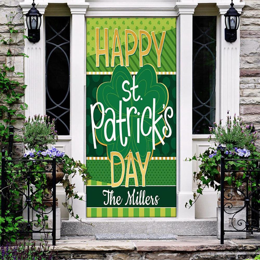 Personalized Happy St Patrick’s Day  Door Cover, St Patrick’s Day Door Cover, St Patrick’s Day Door Decor