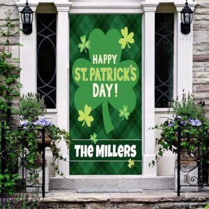 Personalized Lucky Shamrocks Door Cover St Patrick s Day Door Cover St Patrick s Day Door Decor 2 wjzkrt.jpg