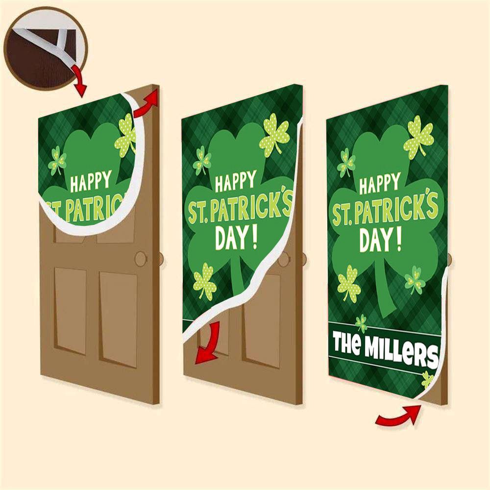 Personalized Lucky Shamrocks Door Cover, St Patrick’s Day Door Cover, St Patrick’s Day Door Decor Personalized Lucky Shamrocks Door Cover, St Patrick’s Day Door Cover, St Patrick’s Day Door Decor
