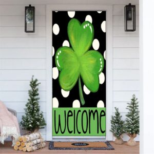 Polka Dot Welcome St Patrick’s Day Shamrock…