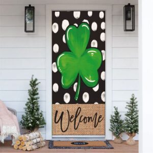 Polka Dot Welcome St Patricks Day Shamrock…
