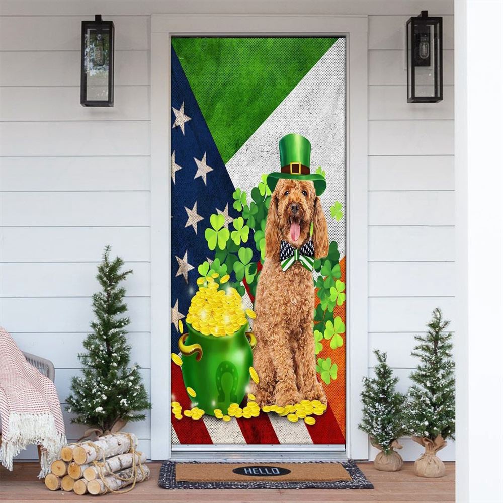 Poodle Door Cover, St Patrick’s Day Door Cover, St Patrick’s Day Door Decor Poodle Door Cover, St Patrick’s Day Door Cover, St Patrick’s Day Door Decor