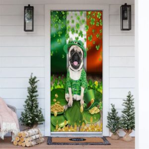 Pug Door Cover, St Patrick’s Day Door…