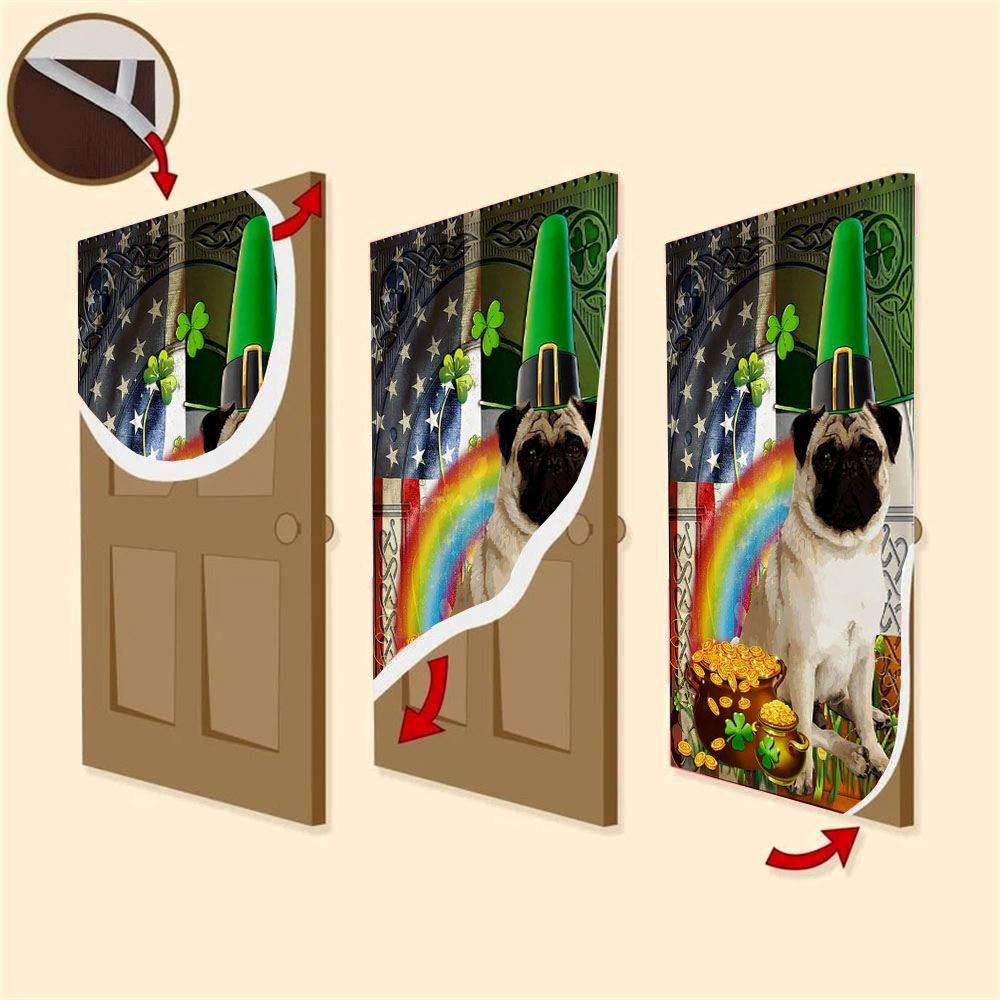 Pug Irish American Door Cover, St Patrick’s Day Door Cover, St Patrick’s Day Door Decor Pug Irish American Door Cover, St Patrick’s Day Door Cover, St Patrick’s Day Door Decor