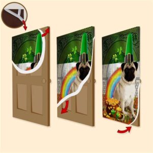 Pug Irish Door Cover St Patrick s Day Door Cover St Patrick s Day Door Decor 3 qhzkyb.jpg