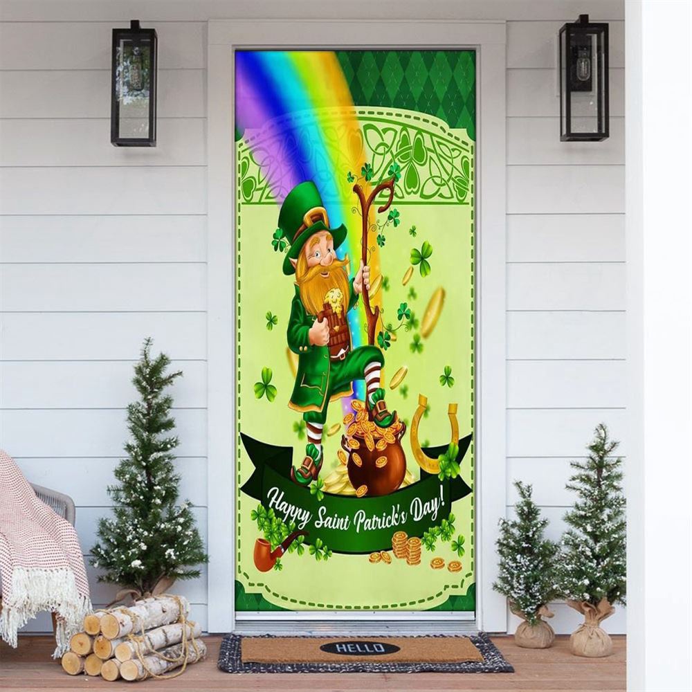 Saint Patrick’s Day Leprechaun Door Cover, St Patrick’s Day Door Cover, St Patrick’s Day Door Decor Saint Patrick’s Day Leprechaun Door Cover, St Patrick’s Day Door Cover, St Patrick’s Day Door Decor