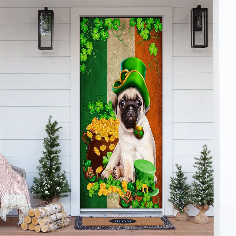 Saint Patrick’s Day Pug Irish Door Cover, St Patrick’s Day Door Cover, St Patrick’s Day Door Decor Saint Patrick’s Day Pug Irish Door Cover, St Patrick’s Day Door Cover, St Patrick’s Day Door Decor