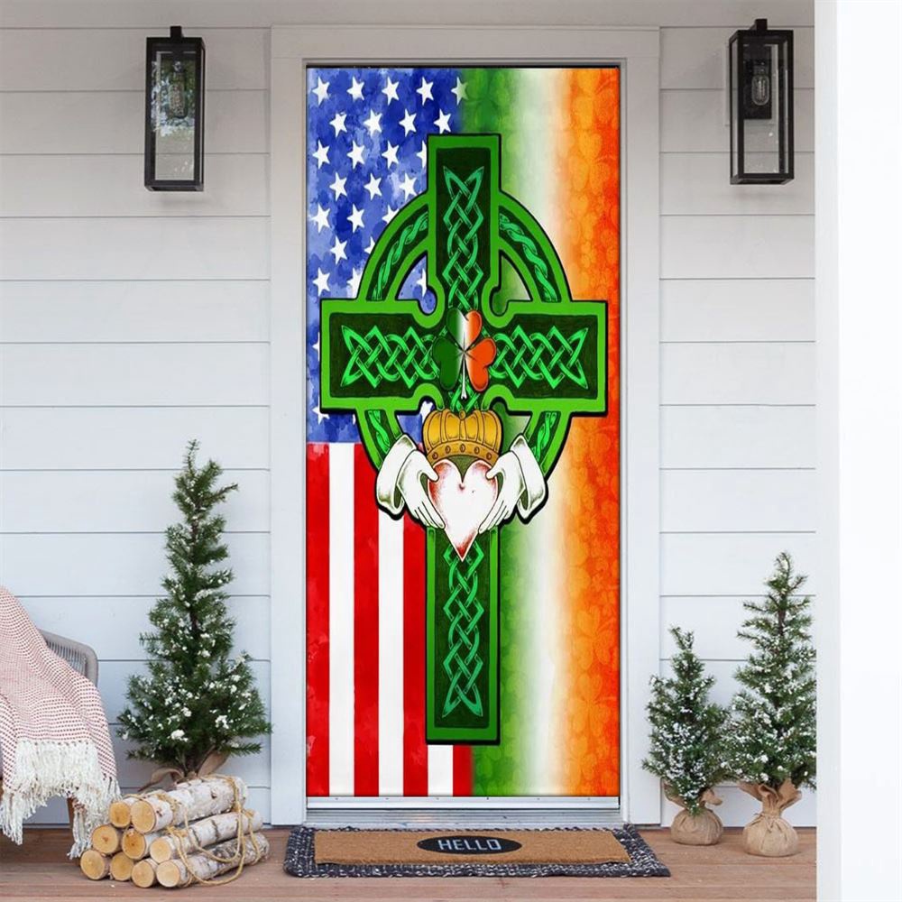 Saint Patricks Day Irish American Celtic Cross Door Cover, St Patrick’s Day Door Cover, St Patrick’s Day Door Decor Saint Patricks Day Irish American Celtic Cross Door Cover, St Patrick’s Day Door Cover, St Patrick’s Day Door Decor