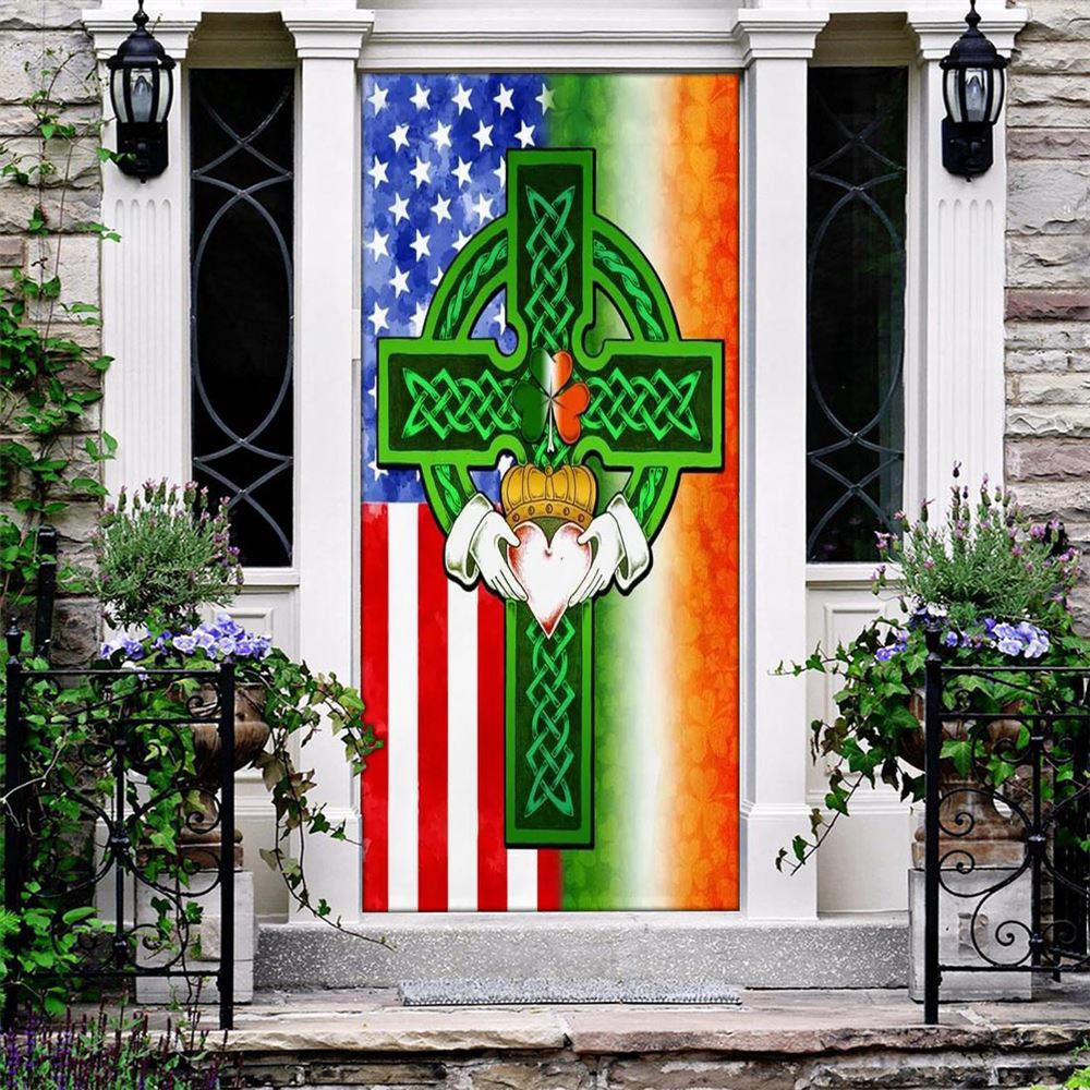 Saint Patricks Day Irish American Celtic Cross Door Cover, St Patrick’s Day Door Cover, St Patrick’s Day Door Decor Saint Patricks Day Irish American Celtic Cross Door Cover, St Patrick’s Day Door Cover, St Patrick’s Day Door Decor