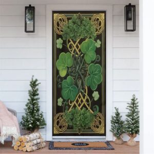 Shamrock And Celtic Knot Door Cover, St…