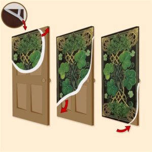 Shamrock And Celtic Knot Door Cover St Patrick s Day Door Cover St Patrick s Day Door Decor 3 eztzg4.jpg