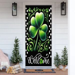 Shamrocks Door Cover, St Patrick’s Day Door…