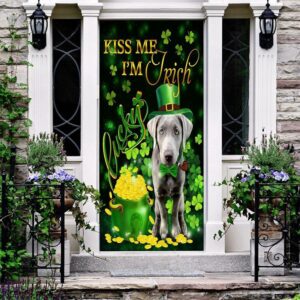 Silver Labrador Kiss Me I m Irish Door Cover St Patrick s Day Door Cover St Patrick s Day Door Decor 2 oxcdk9.jpg