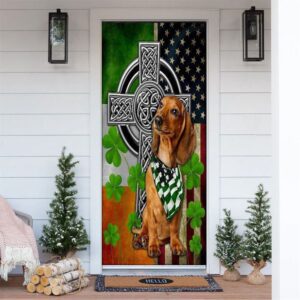 St Patrick’S Day Dachshund Irish Cross Door…