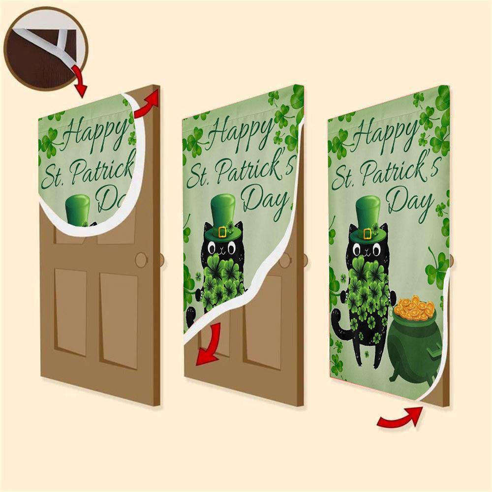 St Patrick’s Day Cat Door Cover, St Patrick’s Day Door Cover, St Patrick’s Day Door Decor
