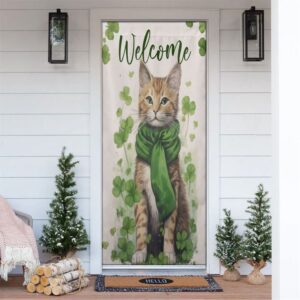 St Patrick’s Day Cat Door Cover, Stay…