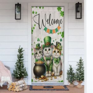 St Patrick’s Day Cat Door Cover, Welcome…