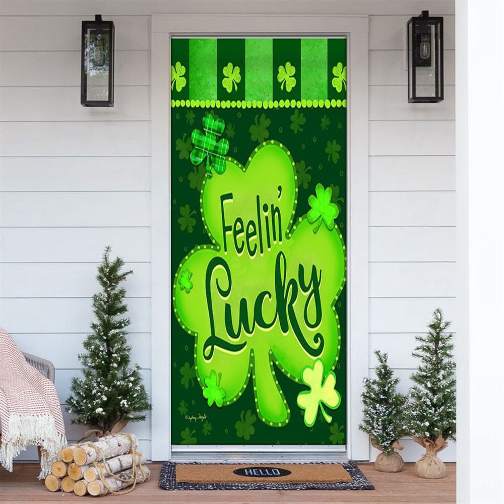 St Patrick’s Day Feelin’ Lucky Door Cover, St Patrick’s Day Door Cover, St Patrick’s Day Door Decor St Patrick’s Day Feelin’ Lucky Door Cover, St Patrick’s Day Door Cover, St Patrick’s Day Door Decor