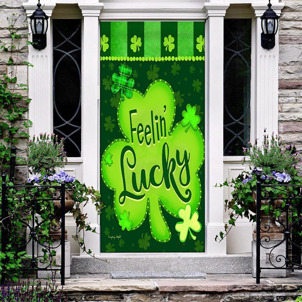 St Patrick’s Day Feelin’ Lucky Door Cover, St Patrick’s Day Door Cover, St Patrick’s Day Door Decor St Patrick’s Day Feelin’ Lucky Door Cover, St Patrick’s Day Door Cover, St Patrick’s Day Door Decor