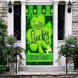 St Patrick s Day Feelin Lucky Personalized Door Cover St Patrick s Day Door Cover St Patrick s Day Door Decor 2 r3vey5.jpg