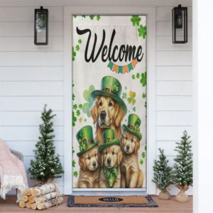 St Patrick’s Day Golden Retriever Door Cover,…