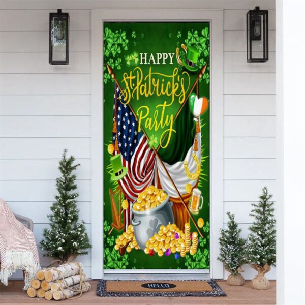 St Patrick’s Day Irish American Door Cover, St Patrick’s Day Door Cover, St Patrick’s Day Door Decor