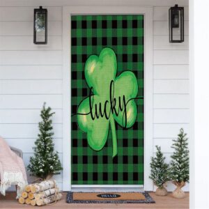 St Patrick’s Day Lucky Shamrock Clover Door…