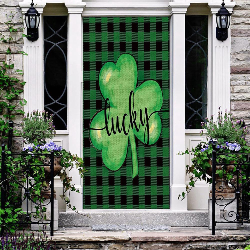 St Patrick’s Day Lucky Shamrock Clover Door Cover, St Patrick’s Day Door Cover, St Patrick’s Day Door Decor St Patrick’s Day Lucky Shamrock Clover Door Cover, St Patrick’s Day Door Cover, St Patrick’s Day Door Decor