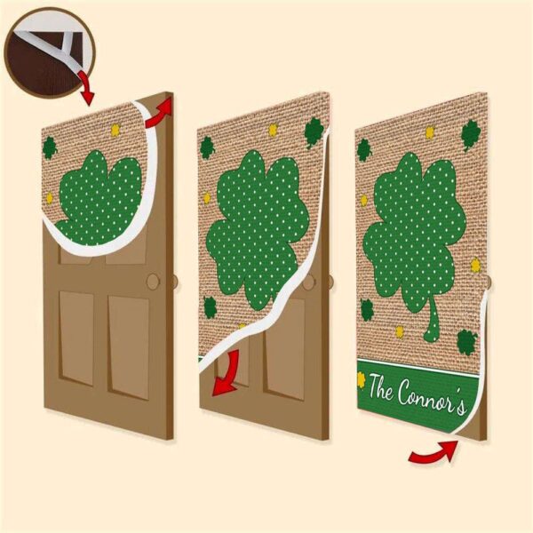 St Patrick’s Day Printed Burlap Welcome Personalized Door Cover, St Patrick’s Day Door Cover, St Patrick’s Day Door Decor