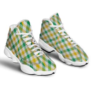 St Patrick s Day Shoes Patrick s Day Irish Plaid Print White Basketball Shoes 2 mxpbxl.jpg