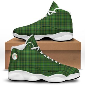 St Patrick s Day Shoes St. Patrick s Day Green Tartan Print White Basketball Shoes 1 forvp1.jpg