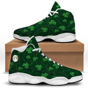 St Patrick s Day Shoes St. Patrick s Day Irish Leaf Print White Basketball Shoes 1 f8ilb1.jpg