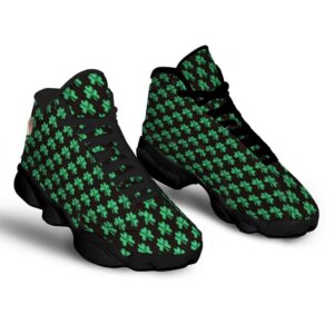 St Patrick s Day Shoes St. Patrick s Day Pixel Clover Print Pattern Black Basketball Shoes 2 iu8elf.jpg