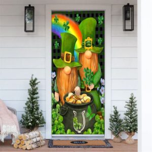 St Patricks Day Leprechaun Gnome Shamrock Gold Door Cover St Patrick s Day Door Cover St Patrick s Day Door Decor 1 czqzzy.jpg