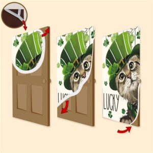 St Patricks Day Lucky Cat And Shamrock Clover Door Cover St Patrick s Day Door Cover St Patrick s Day Door Decor 3 lbyt5l.jpg