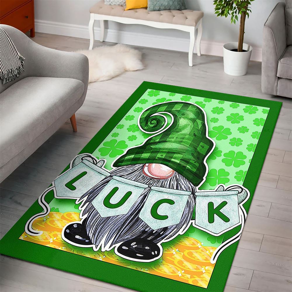 St Patricks Day Rug, America Forever Irish Gnome Luck Rug