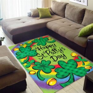 St Patricks Day Rug Clovers And Rainbow Rug 2 zj8nbl.jpg