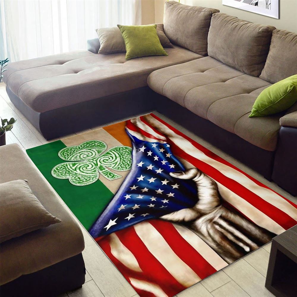 St Patricks Day Rug, Happy Saint Patrick’s Day Shamrock Irish American Rug St Patricks Day Rug, Happy Saint Patrick’s Day Shamrock Irish American Rug