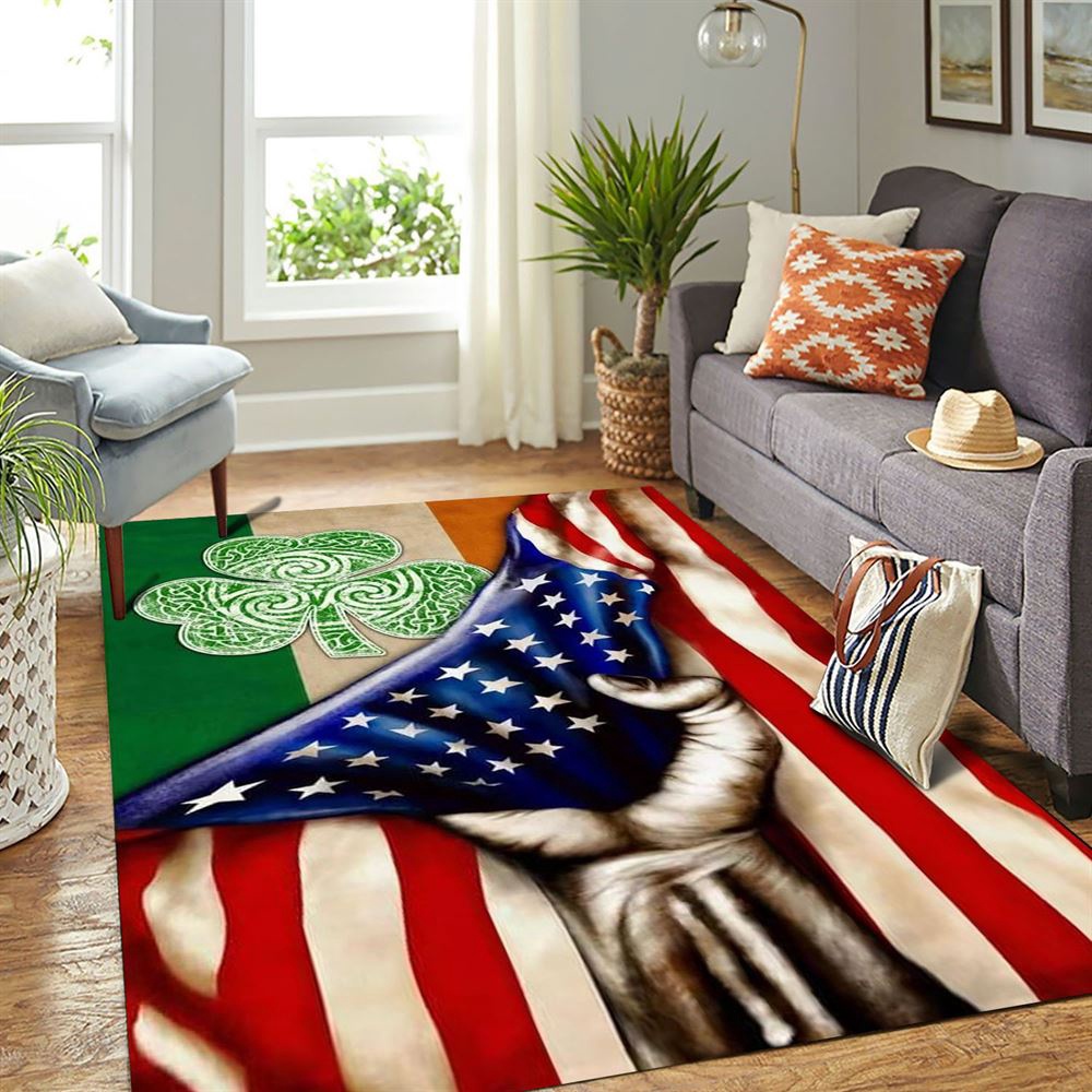 St Patricks Day Rug, Happy Saint Patrick’s Day Shamrock Irish American Rug St Patricks Day Rug, Happy Saint Patrick’s Day Shamrock Irish American Rug
