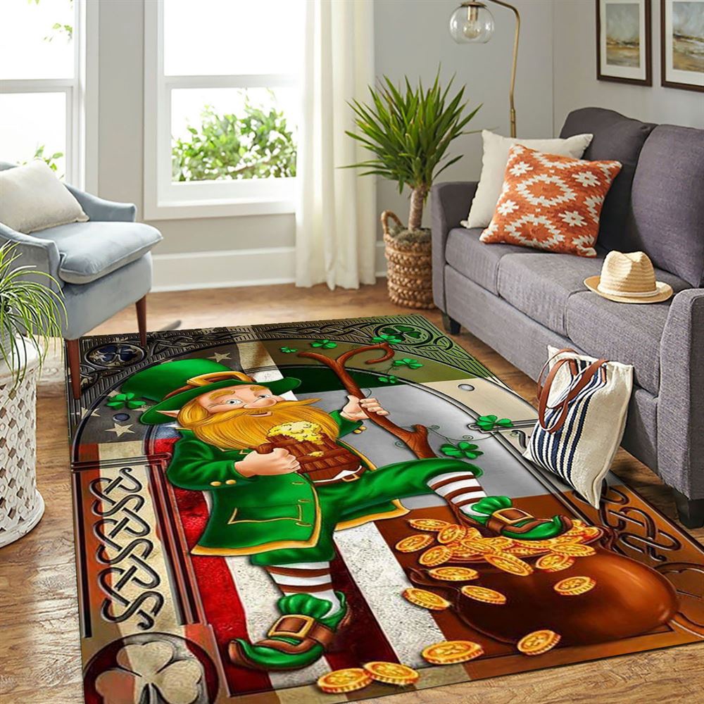 St Patricks Day Rug, Happy Saint Patricks Day Irish American Rug St Patricks Day Rug, Happy Saint Patricks Day Irish American Rug