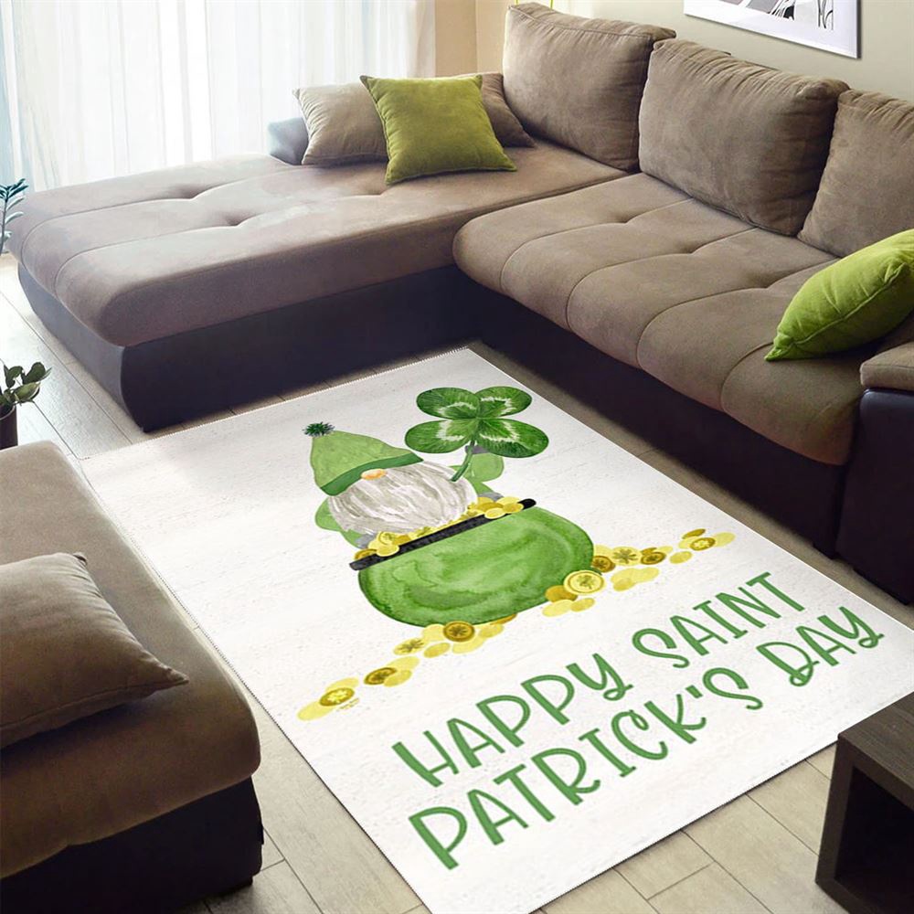St Patricks Day Rug, Happy St Patrick’s Day GnomeRug